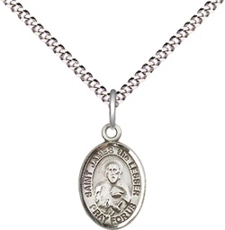 [9277SS/18S] Sterling Silver Saint James the Lesser Pendant on a 18 inch Light Rhodium Light Curb chain