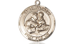 [8004RDGF] 14kt Gold Filled Saint Anthony Medal