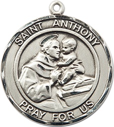 [8004RDSS] Sterling Silver Saint Anthony Medal
