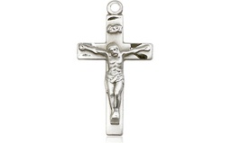 [0001SSY] Sterling Silver Crucifix Medal - With Box