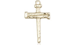 [0012GF] 14kt Gold Filled Nail Cross Medal