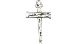 [0012SS] Sterling Silver Nail Cross Medal
