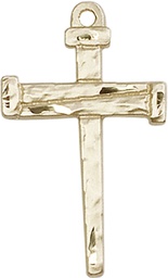 [0013GF] 14kt Gold Filled Nail Cross Medal