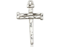 [0013SS] Sterling Silver Nail Cross Medal