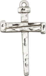 [0013SS] Sterling Silver Nail Cross Medal