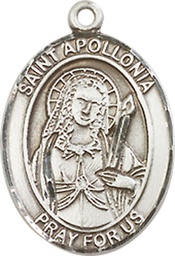 [8005SS] Sterling Silver Saint Apollonia Medal