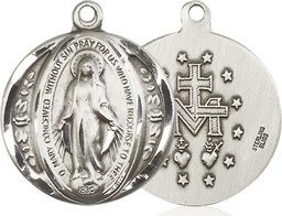 [0017MSSY] Sterling Silver Miraculous Medal - With Box