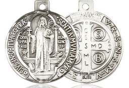 [0027BSS] Sterling Silver Saint Benedict Medal