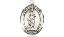 [8006SSY] Sterling Silver Saint Barbara Medal - With Box