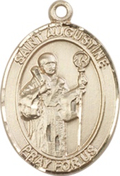 [8007GF] 14kt Gold Filled Saint Augustine Medal