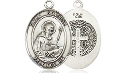 [8008SSY] Sterling Silver Saint Benedict Medal - With Box