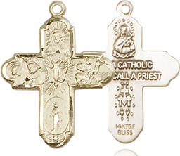 [0044GF] 14kt Gold Filled 5-Way Medal