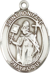 [8009SS] Sterling Silver Saint Boniface Medal