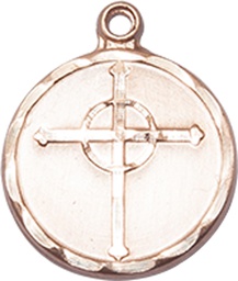 [0051KT] 14kt Gold Episcopal Cross Medal