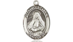 [8011SS] Sterling Silver Saint Frances Cabrini Medal