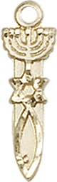 [0062GF] 14kt Gold Filled Menorah Star Fish Medal