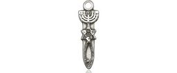 [0062SS] Sterling Silver Menorah Star Fish Medal