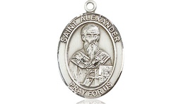 [8012SS] Sterling Silver Saint Alexander Sauli Medal