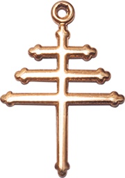 [0074GF] 14kt Gold Filled Maronite Cross Medal