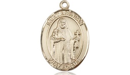 [8018GF] 14kt Gold Filled Saint Brendan the Navigator Medal