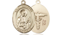 [8019GF9] 14kt Gold Filled Saint Camillus of Lellis Nurse Medal