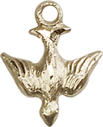 [0208KT] 14kt Gold Holy Spirit Medal