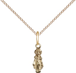 [0209GF/18GF] 14kt Gold Filled Infant Pendant on a 18 inch Gold Filled Light Curb chain