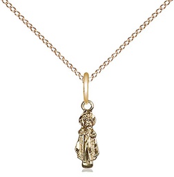 [0209GF/18GF] 14kt Gold Filled Infant Pendant on a 18 inch Gold Filled Light Curb chain