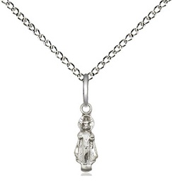 [0209SS/18SS] Sterling Silver Infant Pendant on a 18 inch Sterling Silver Light Curb chain