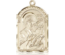 [0267KT] 14kt Gold Mother of God Medal