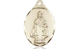 [0599IKT] 14kt Gold Infant of Prague Medal