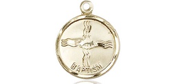 [0601BAKT] 14kt Gold Baptism Medal