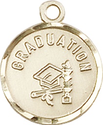 [0601ZKT] 14kt Gold Graduation Medal