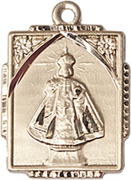 [0804IKT] 14kt Gold Infant of Prague Medal