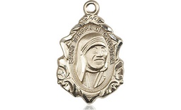 [0812KT] 14kt Gold Saint Teresa of Calcutta Medal