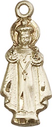 [0823KT] 14kt Gold Infant of Prague Medal