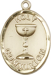 [0876KT] 14kt Gold Holy Communion Medal