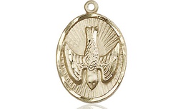 [0882KT] 14kt Gold Holy Spirit Medal