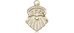 [0887KT] 14kt Gold Seven Gifts Medal