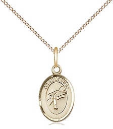 [0972GF/18GF] 14kt Gold Filled Graduation Pendant on a 18 inch Gold Filled Light Curb chain