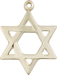 [1210KT] 14kt Gold Star of David Medal