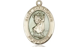 [8022EGF] 14kt Gold Filled Saint Christopher w/Epoxy Medal