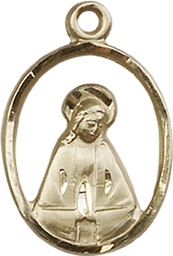 [1626KT] 14kt Gold Madonna Medal