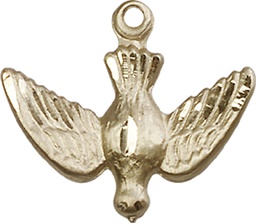 [1628KT] 14kt Gold Holy Spirit Medal