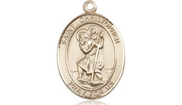 [8022GF] 14kt Gold Filled Saint Christopher Medal