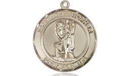 [8022RDGF] 14kt Gold Filled Saint Christopher Medal