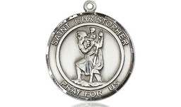 [8022RDSS] Sterling Silver Saint Christopher Medal