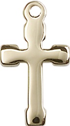 [2520KT] 14kt Gold Cross Medal