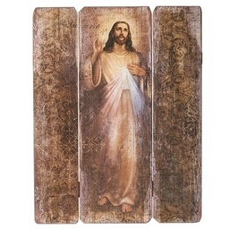 [RO-66267] 26&quot;H Divine Mercy Mdf Plaque