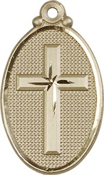 [4145YKT] 14kt Gold Cross Medal